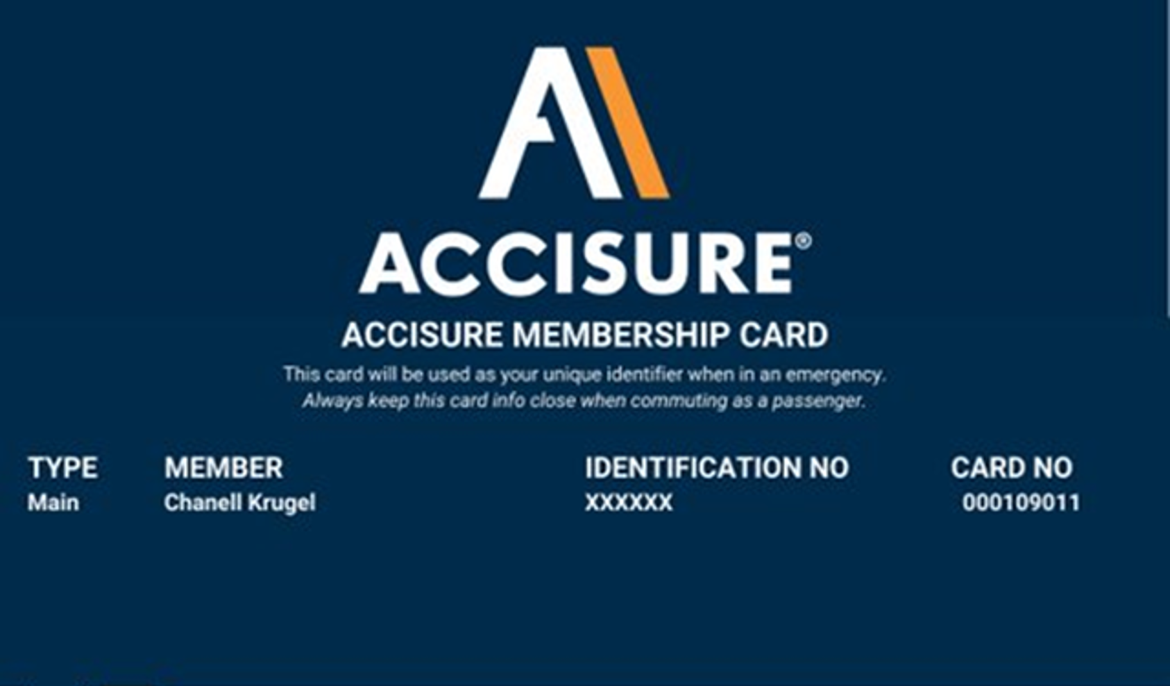 ARC Med Membership Card Back